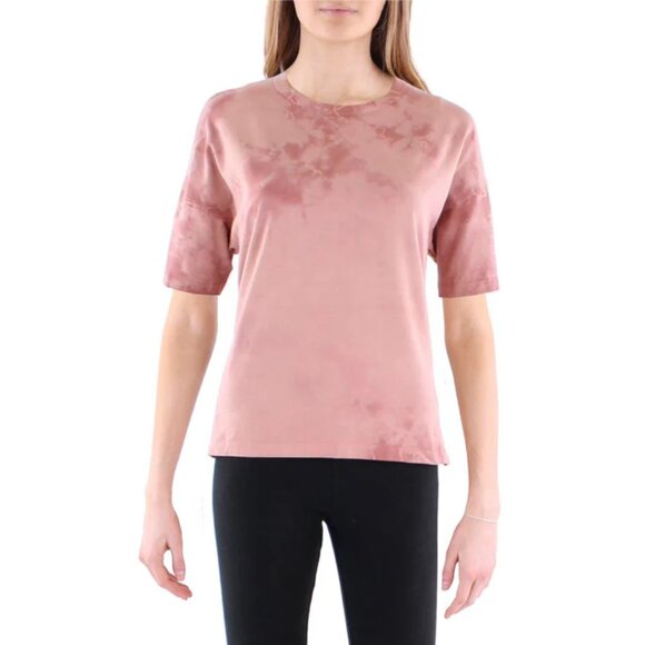 Small, Medium - ANTHROPOLOGIE MARONIE Mauve Dusty Rose Tie Dye Knit T-Shirt NEW - Picture 1 of 1